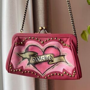 Isabella Fiore “Wicked” Studded Leather Shoulder Bag
